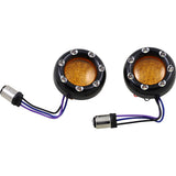 ARLEN NESS 2040-0848 12-759 LED "Fire Ring" Kit for Factory "Deuce Style" Turn Signal Housing - LED Light Kit for Factory Turn Signal Housing - Amber/White - Black