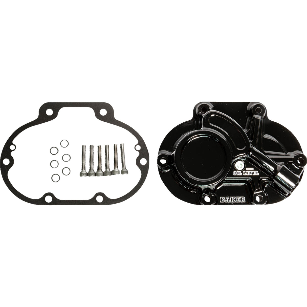 Baker Drivetrain Function-Formed™ Cable Type Transmission Side Cover Assembly Gloss Black - BD-10605-A For Harley Motorcycles 2007-2025