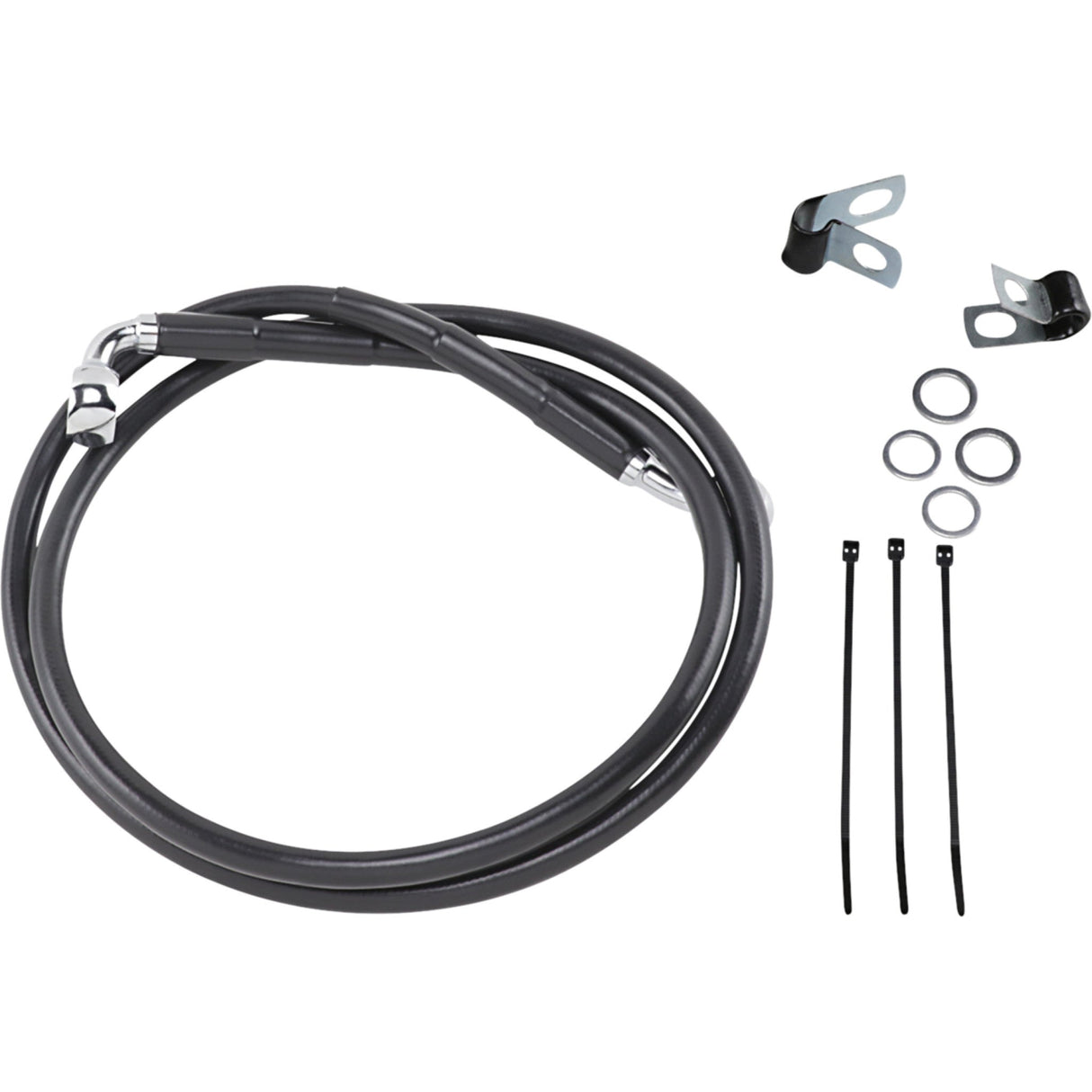 DRAG SPECIALTIES Brake Line Kit Front - Black
