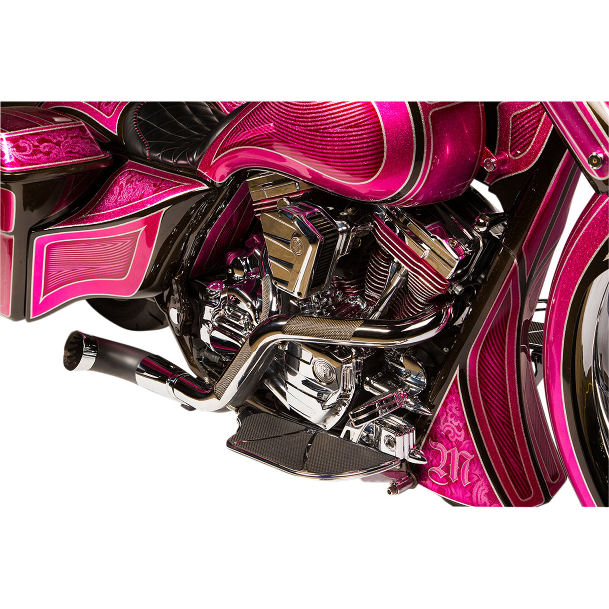 Trask 2-Into-1 Nasty Bastard Exhaust System Chrome - TM-5700CH For Harley Touring 1996-2016