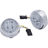 CIRO 2040-2907 45403 LED Fang® Front Signal Light Inserts with Bezel - Turn Signal Insert - Front - Chrome/Clear