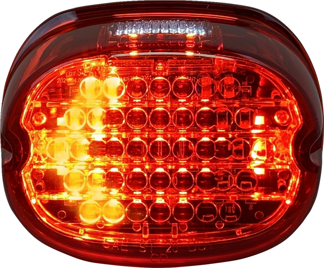 Low Profile LED Taillight with Integrated Auxiliary Turn Signals