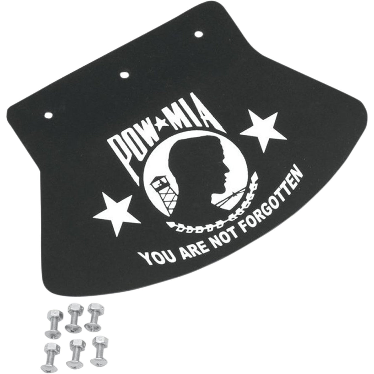DRAG SPECIALTIES Mud Flap — POW-MIA - W x H