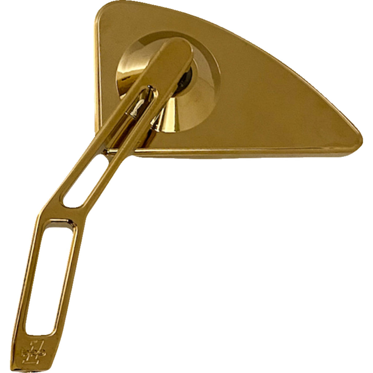 PRO-ONE PERF.MFG. 0640-1673 102120TIN Mini Mirror w/V2 Cut-Out Stem Mirror - Mini w/V2 Cut-Out Stem - Gold - Left