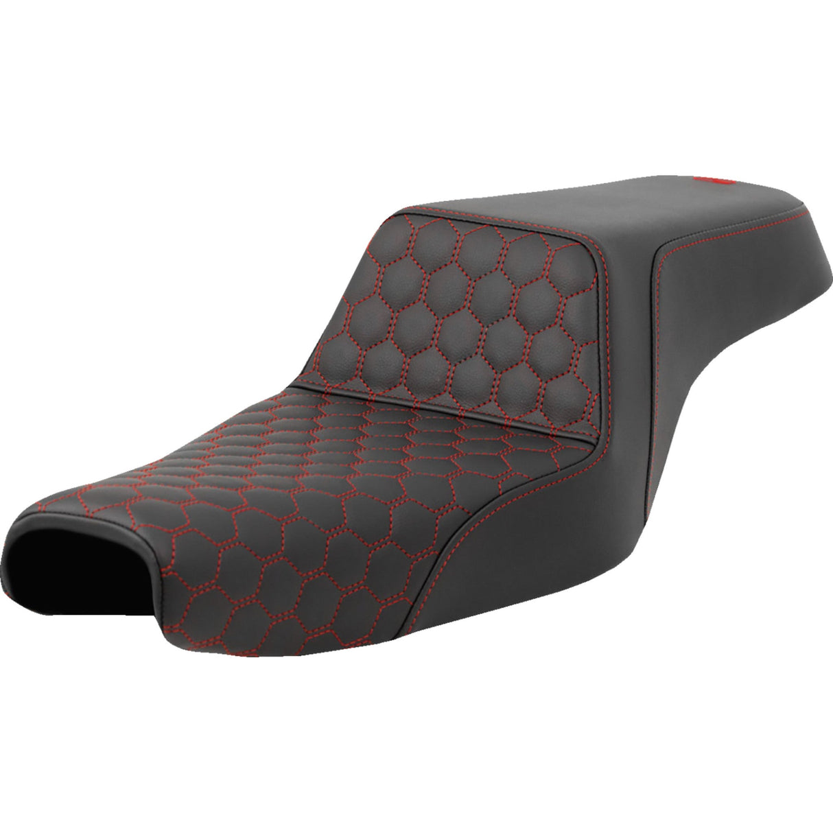 Saddlemen Honeycomb Step-Up Seat Honeycomb Red Stitching 3.3 Gal Tank - 807-11-17704 For Harley Sportster 2004-2022 (3.3G Tank)