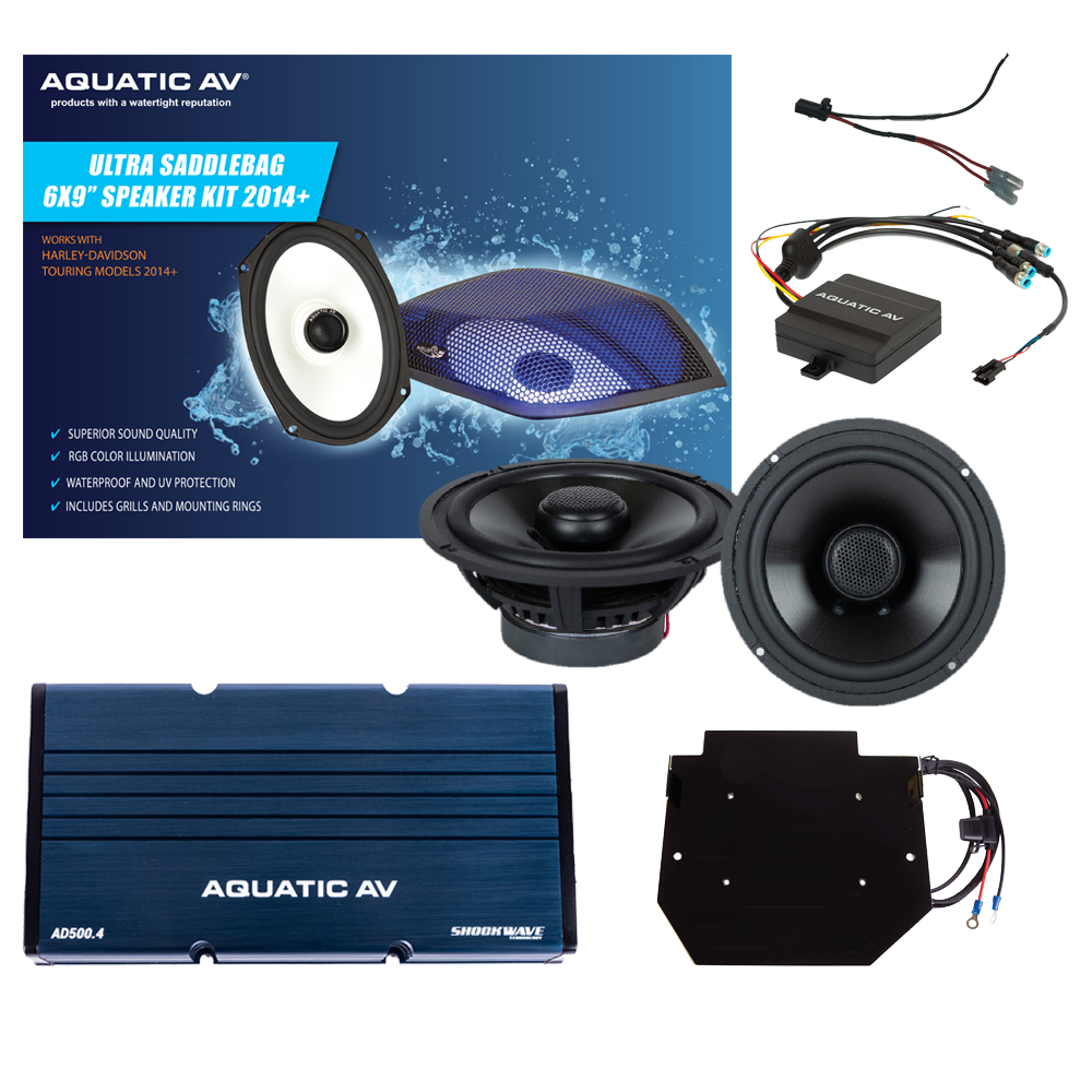 Aquatic Av Ultra Speaker Kit Fltr ` - RG301 For Harley Electra Glide 2014-2021