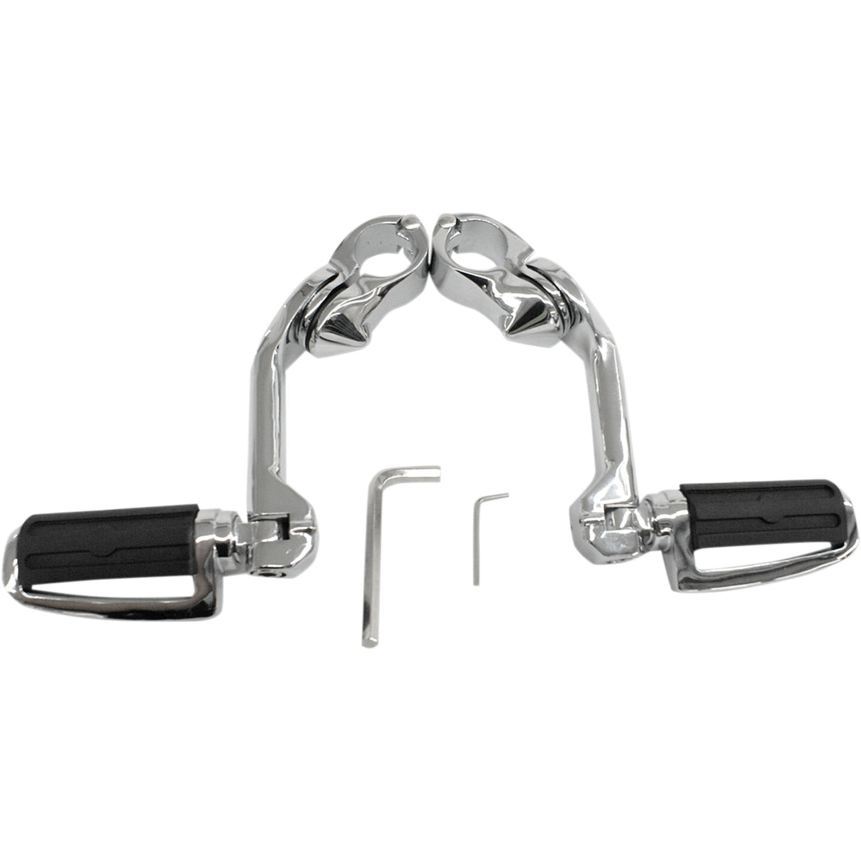 RIVCO PRODUCTS 1624-0324 MV125 Highway Pegs with Mount Set Kit Highway Pegs With Mount - Chrome
