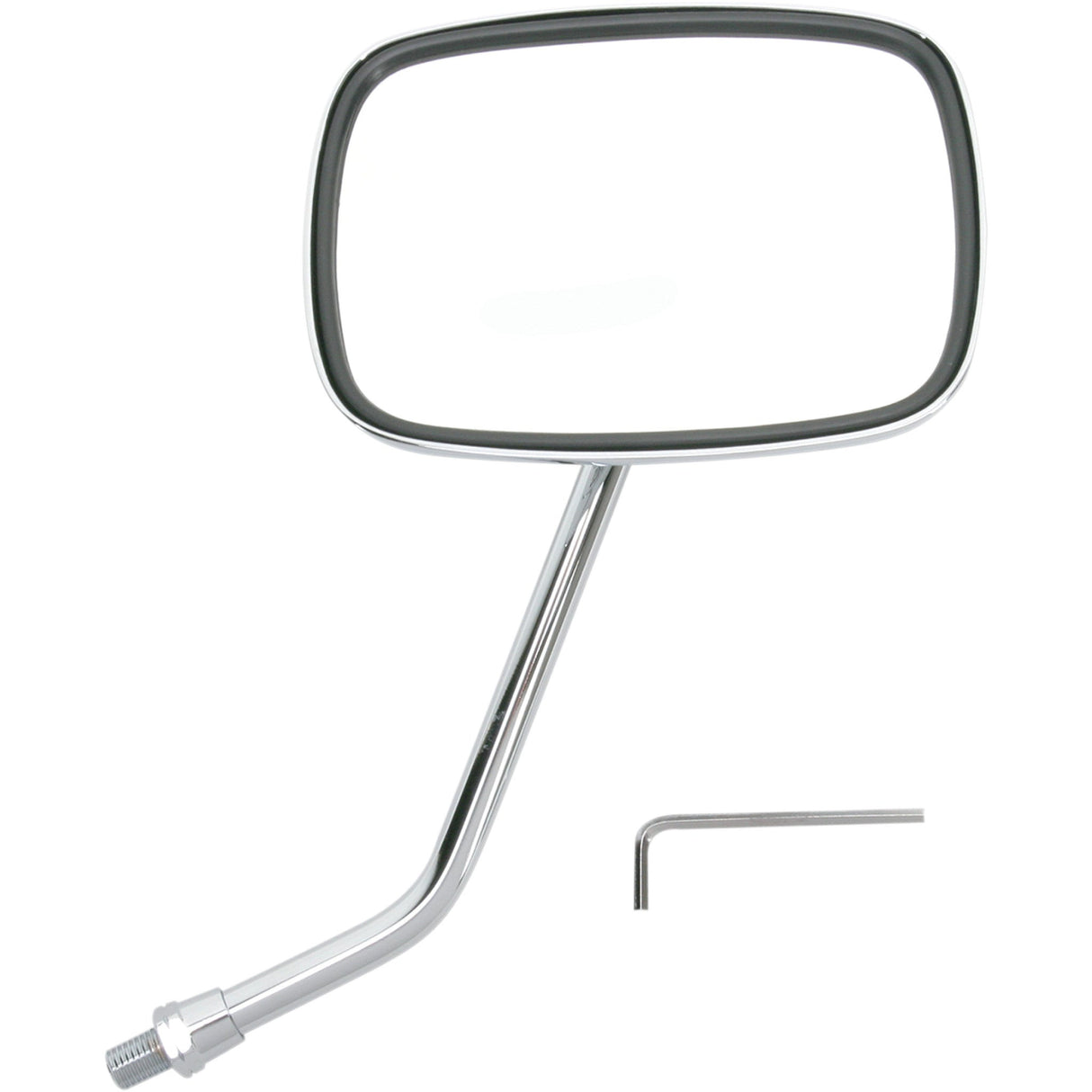 EMGO 2031756 20-31756A "Ride Free" Steel Mirror Mirror - "Ride Free" - Side View - Rectangle - M10 x 1.25 (Left Hand) - Chrome - Right