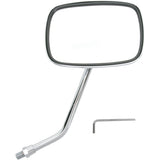EMGO 2031756 20-31756A "Ride Free" Steel Mirror Mirror - "Ride Free" - Side View - Rectangle - M10 x 1.25 (Left Hand) - Chrome - Right
