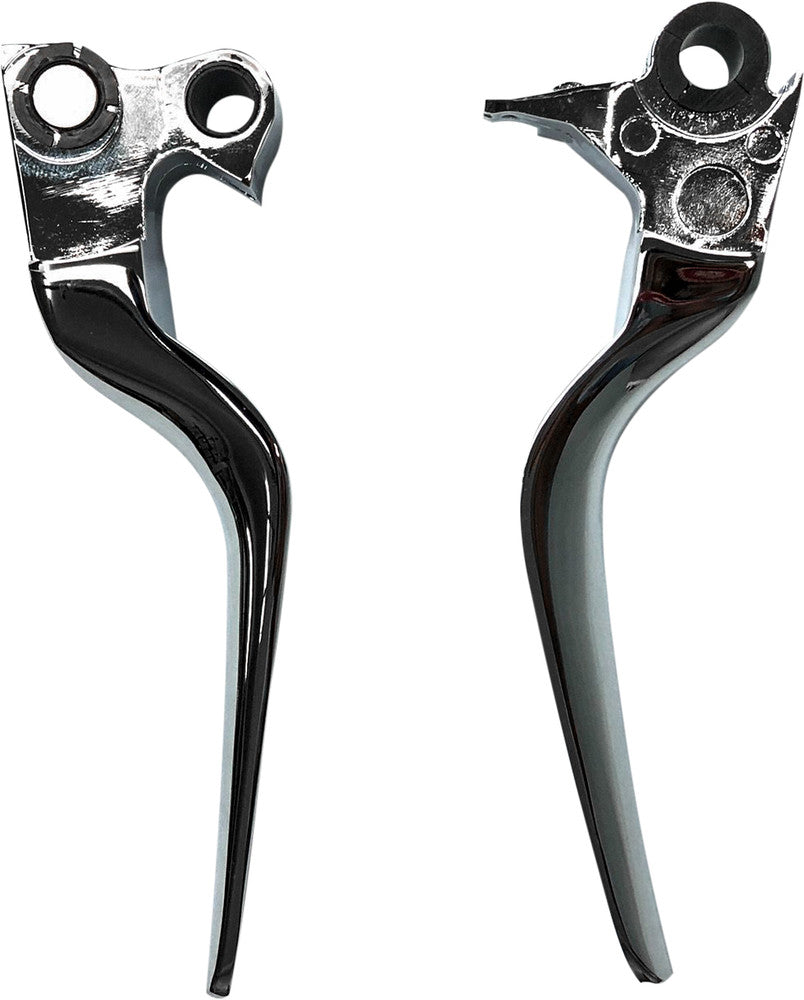 Harddrive 053324 LSR Lever SET Chrome BIG Twin With Cable Clutch For Harley Motorcycles 1996-2006