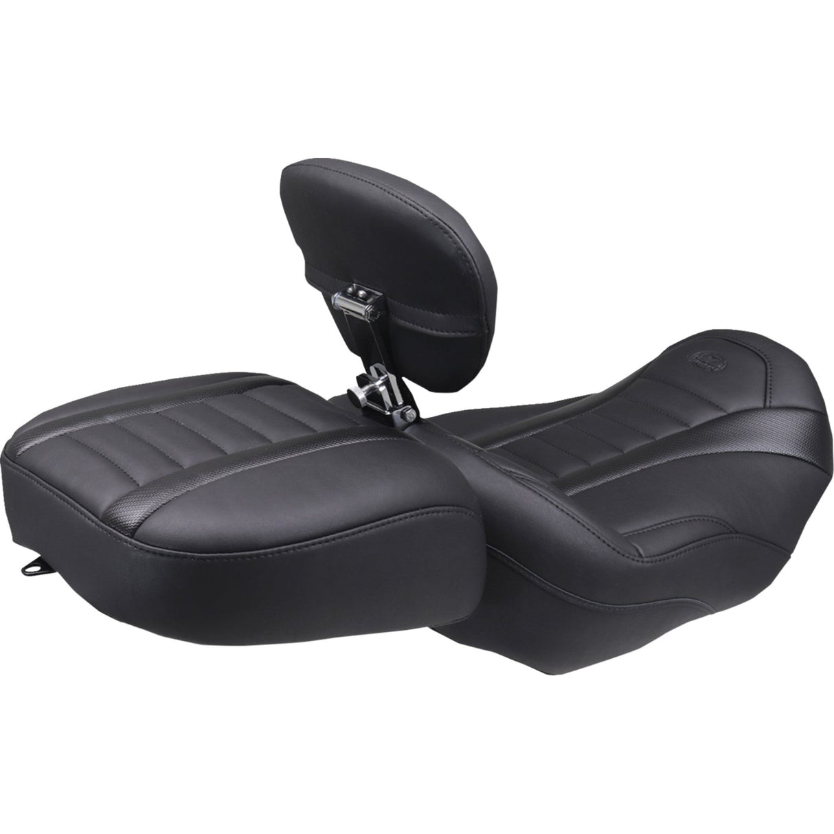 MUSTANG 0801-2119 88420 Wide Deluxe Touring Passenger Seat Deluxe Passenger Seat - Wide - Black Stitch - FLT/FLH '23-'25