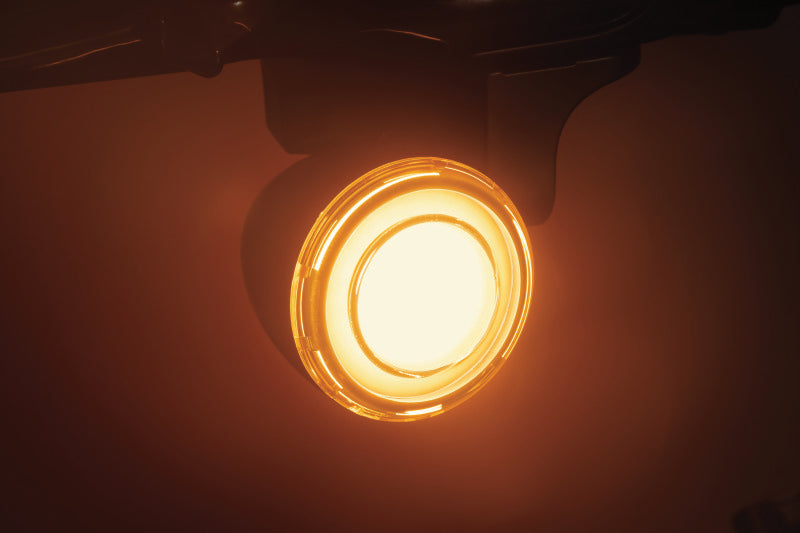 Kuryakyn 2902 Tracer L.e.d. Front Turn Signal Insert, White/amber Light, Smoke Lens 1157