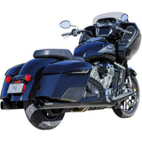 S&S Cycle 4" Broadhead Slip-On Mufflers Slash Cut Black - 550-1075 For Indian 2014-2022