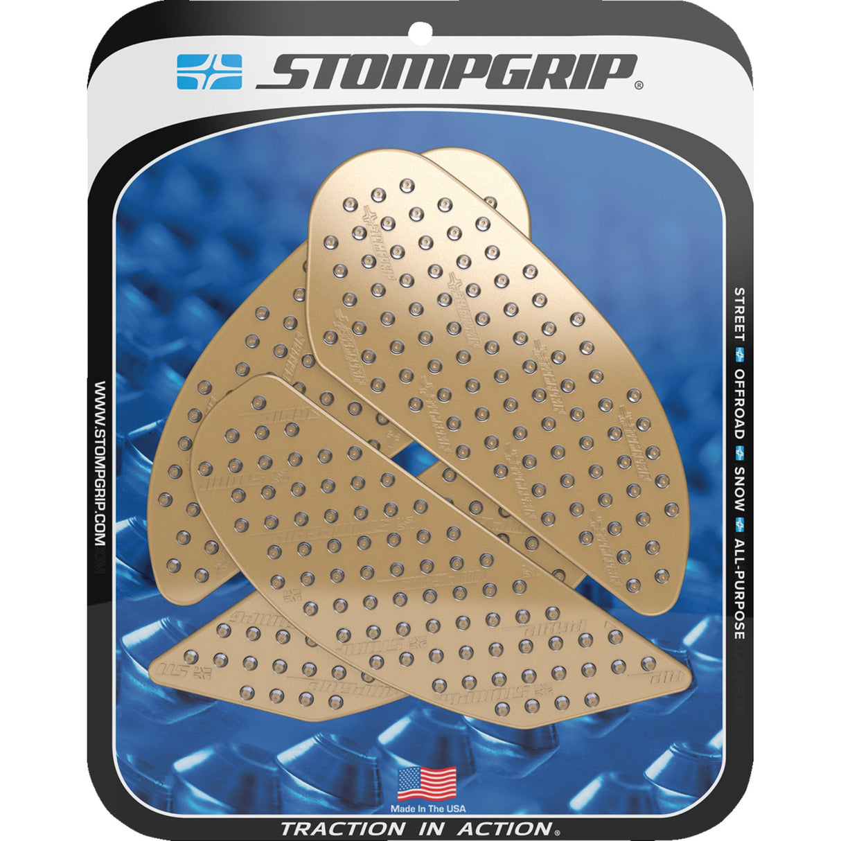STOMPGRIP 4320-2850 55-10-0150C Volcano Profile Traction Pad Tank Grips Traction Pad Tank Grips - Volcano - Clear - Ninja H2 SX/SE