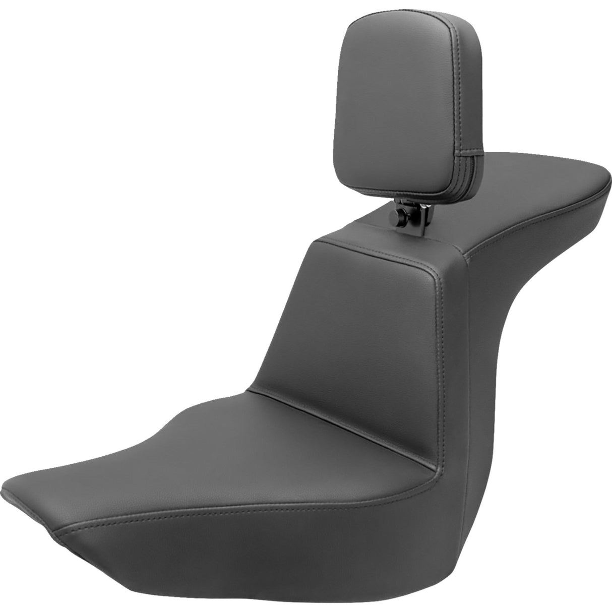 Saddlemen Tour Step-Up Seat Rider Backrest Plain - 818-29-194BR For Harley Softail 2018-2026