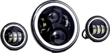 Letric Lighting Co LLC-Ilhk-7B 7" LED Hdlgt With Pass Lamps Black For Indian 2015-2024