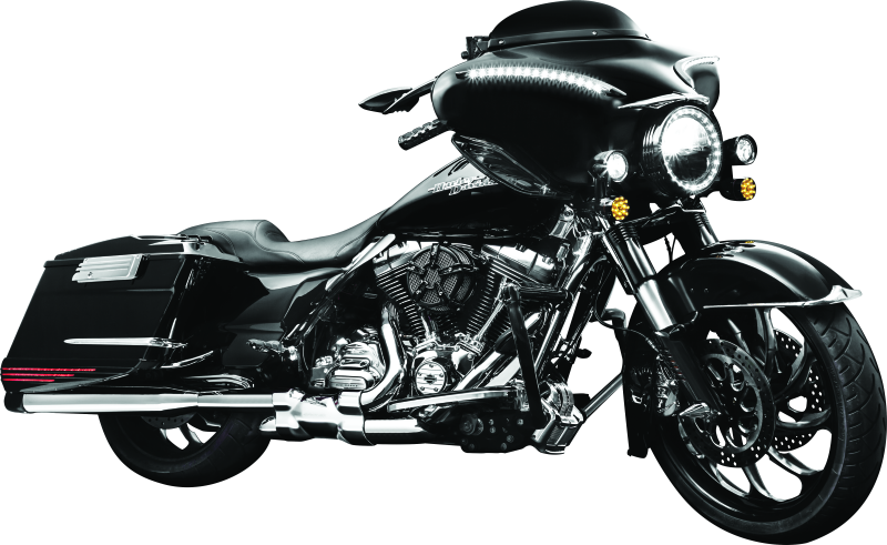 Kuryakyn 1318 Smooth Windshield Trim 96-13 Touring Gloss Black