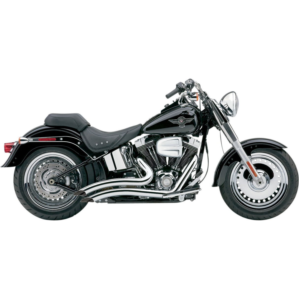Cobra Short Swept 2-Into-2 Exhaust System - 6225 For Harley Softail 2012-2017