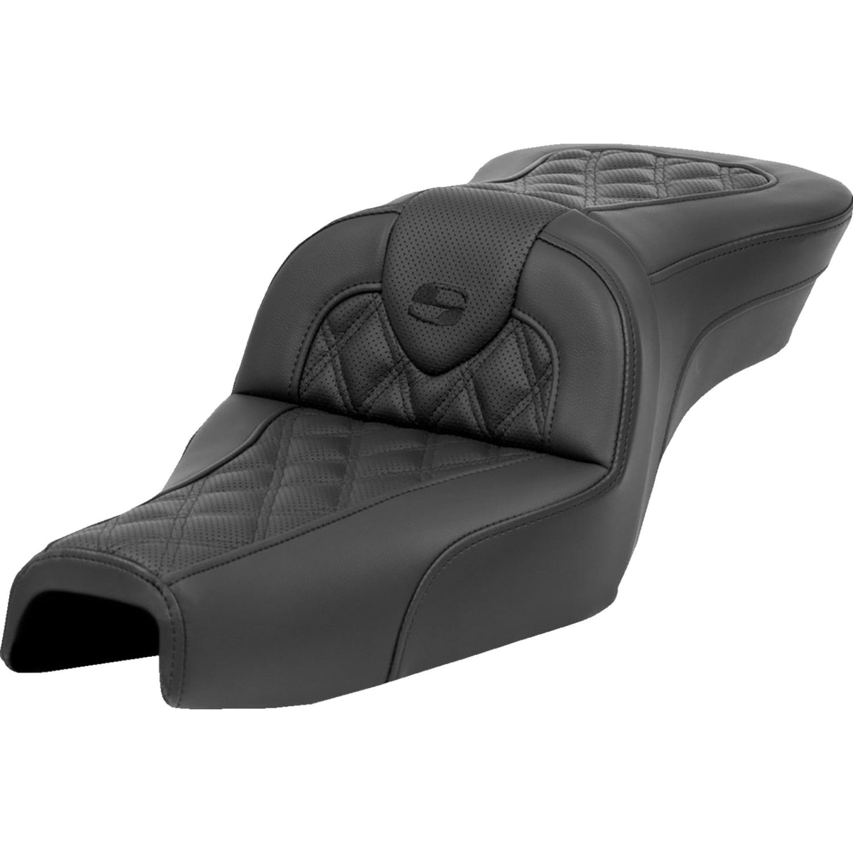 Saddlemen Roadsofa™ Standard Reach Seat Without Backrest Lattice Stitch - 807-03-182 For Harley Sportster 2004-2020 (4.5G Tank)