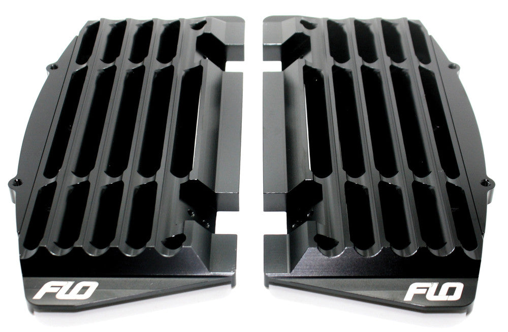 Flo Motorsports High Flow Radiator Braces Black - FLO750BLK For KTM Dirt Bikes 2008-2016 | Husqvarna Dirt Bikes 2014-2015