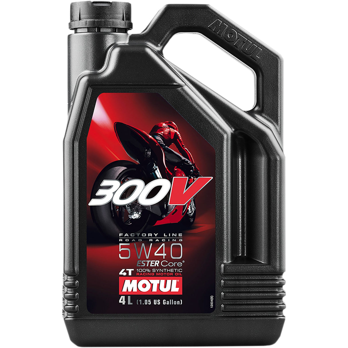 MOTUL 3601-0070 104115 300V Factory Line Road Racing Synthetic 4T Engine Oil 300V Synthetic Ester Oil - 5W-40 - 4L
