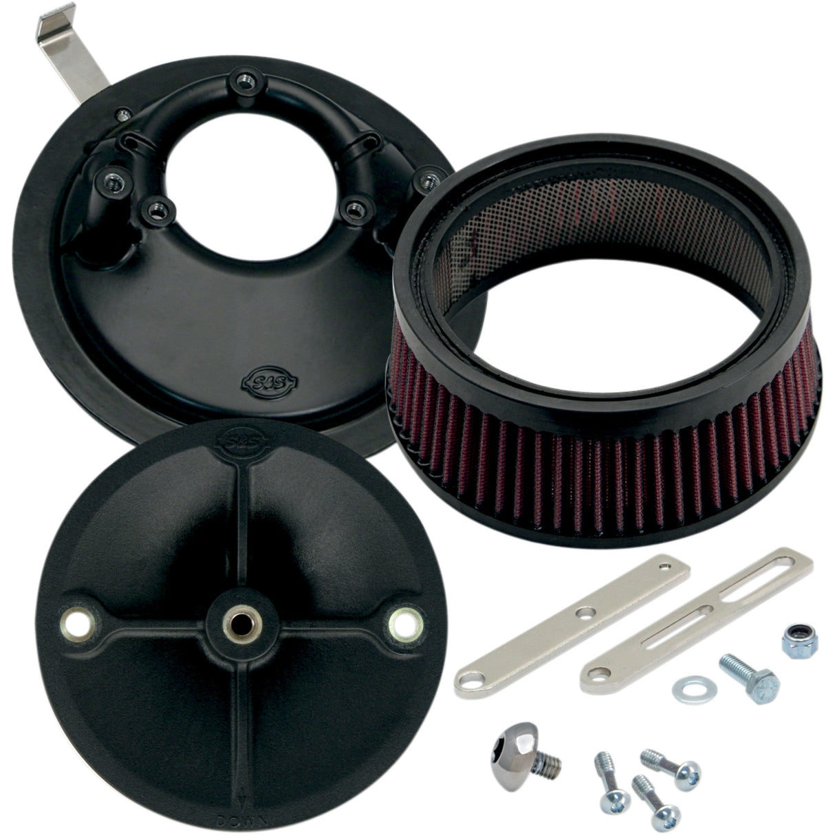 S&S Cycle Super Stock™ Stealth Air Cleaner Kit Black - 170-0176 For Harley Motorcycles 1957-1992