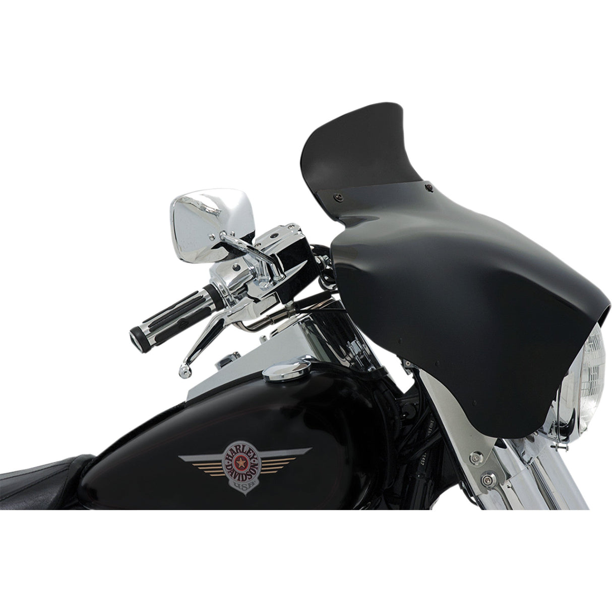 MEMPHIS SHADES 2310-0667 MEP84010 Batwing Spoiler Windshield - 5" - Dark Black Smoke