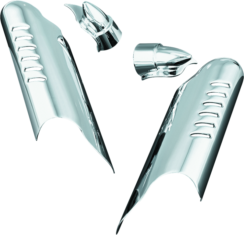 Kuryakyn Lower Leg Deflector Shields Chrome - 7768 For Harley Touring 2000-2013
