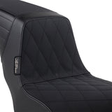 LePera Kickflip Seat — Diamond With Gripp Tape Black - LYR-590DMGP For Harley Softail 2018-2023