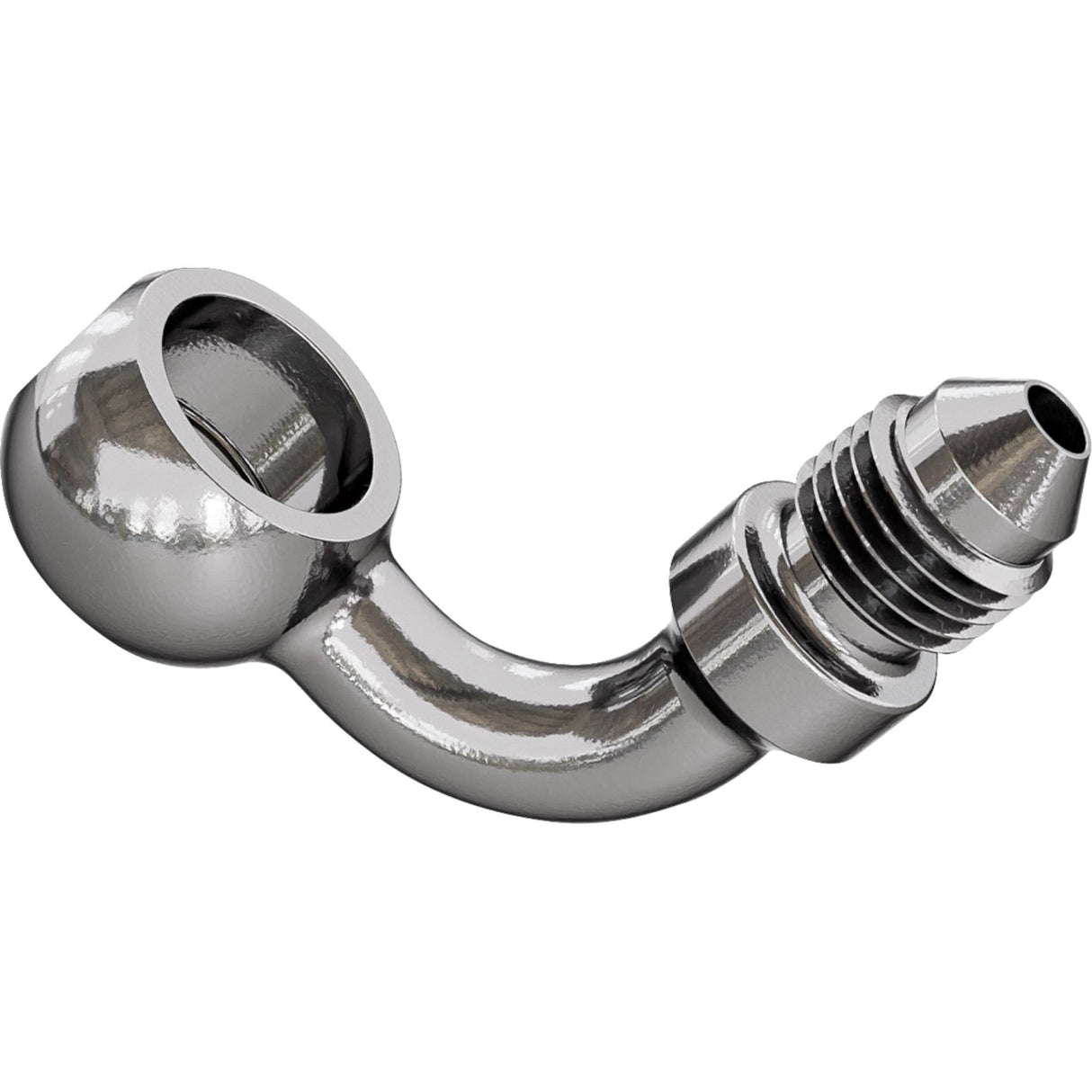 GOODRIDGE 1742-0719 P599-03-04C Banjo Adapter Banjo Adaptor - 90° for 7/16" Bolt - Stainless Steel