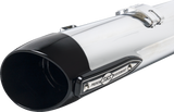 4" Broadhead Slip-On Mufflers - Slash Cut - Chrome - 1801-1765