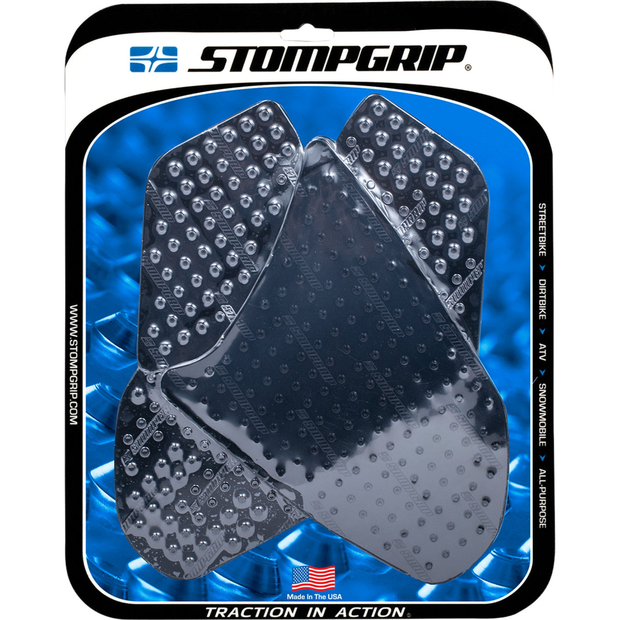 STOMPGRIP 4320-1079 55-10-0021B Volcano Profile Traction Pad Tank Kit Traction Kit - Black - Honda