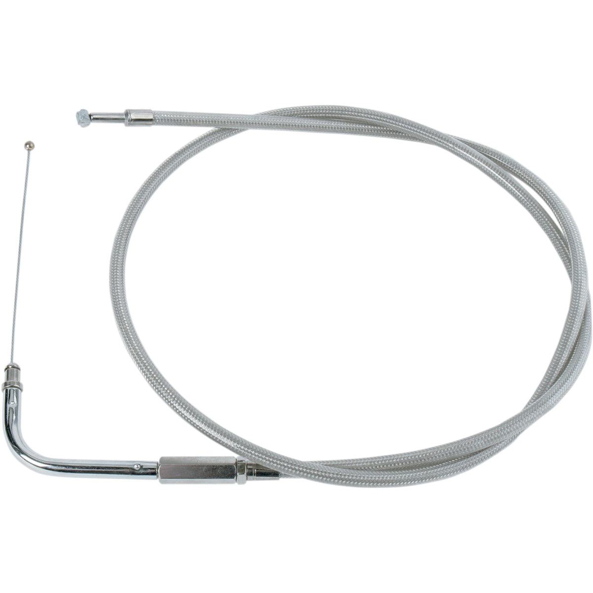 Drag Specialties Stainless Braided Throttle Cable 42-1/2" For Harley Screamin' Eagle Road King 2002-2003