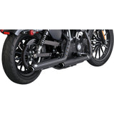 Vance & Hines 3" Twin Slash Slip-On Mufflers Black - 46361 For Harley Sportster 2014-2022