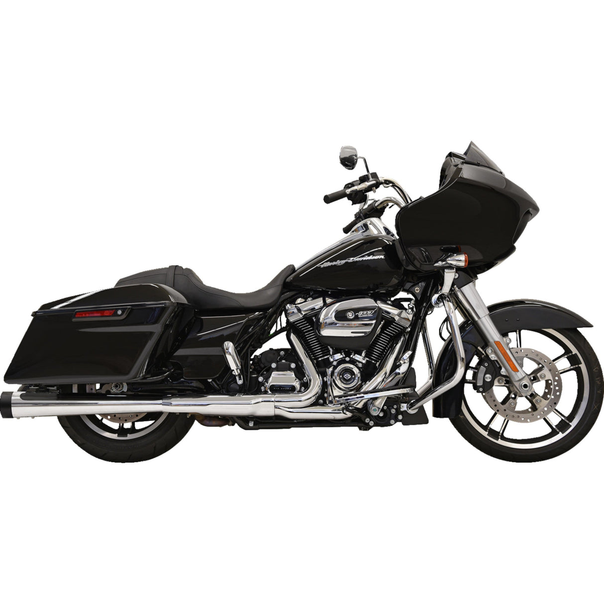Bassani Xhaust DNT® Megaphone Slip-On Mufflers Chrome - 1F572DNT6 For Harley Touring 2017-2026
