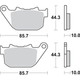 SBS HLS Street Excel Sintered Rear Brake Pads Sportster - 808H.LS For Harley Sportster 2004-2013