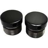 LA CHOPPERS 0404-0289 LA-7504-39B Flush-Mount Fork Caps - 39 mm - Gloss Black Powder Coat