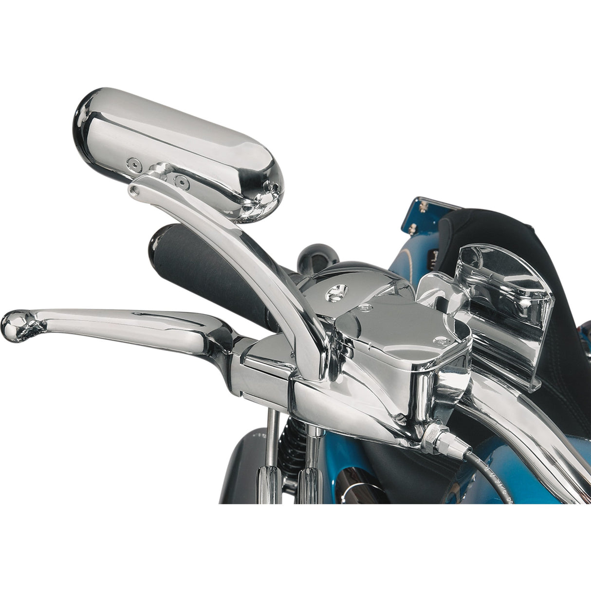 Drag Specialties Oval Mirror Side View Oval Chrome Each