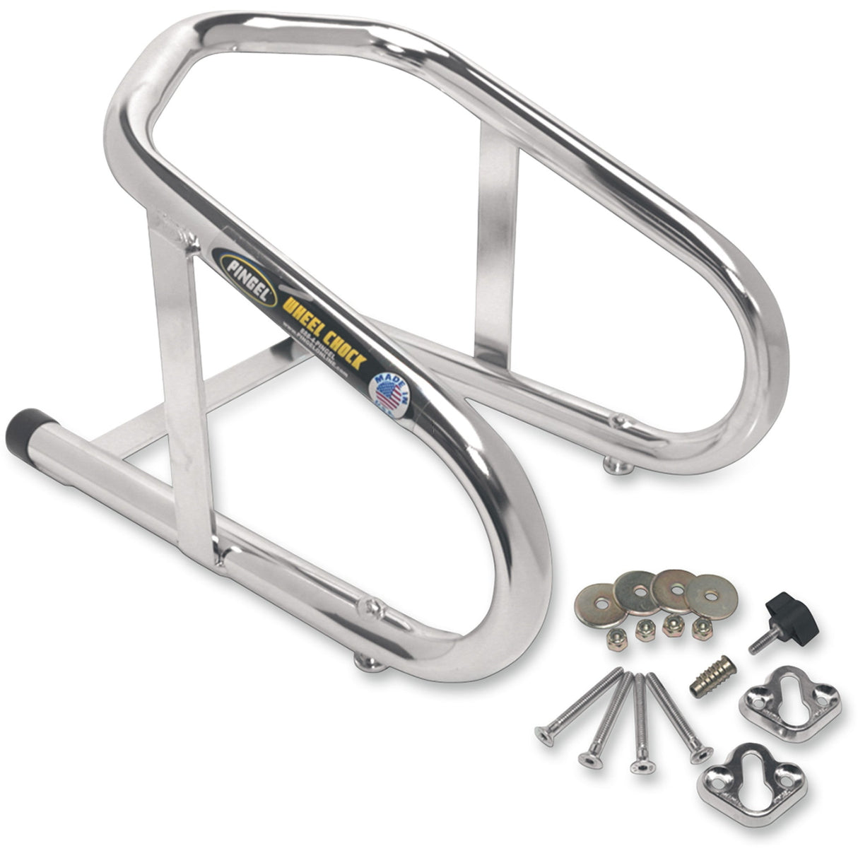 PINGEL 3911-0001 WC650 Removable Wheel Chock - Chrome - 6-1/2"