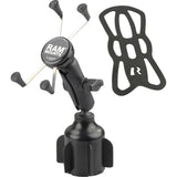 RAM MOUNTS 0636-0567 RAP-B-299-4-UN10U X-Grip® Large Phone Mount with Stubby™ Cup Holder Base Phone Mount - X-Grip® - Cup Holder Base