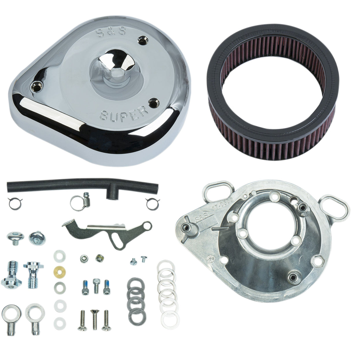S&S CYCLE DS289211 17-0404 Teardrop Air Cleaner Kit - Chrome