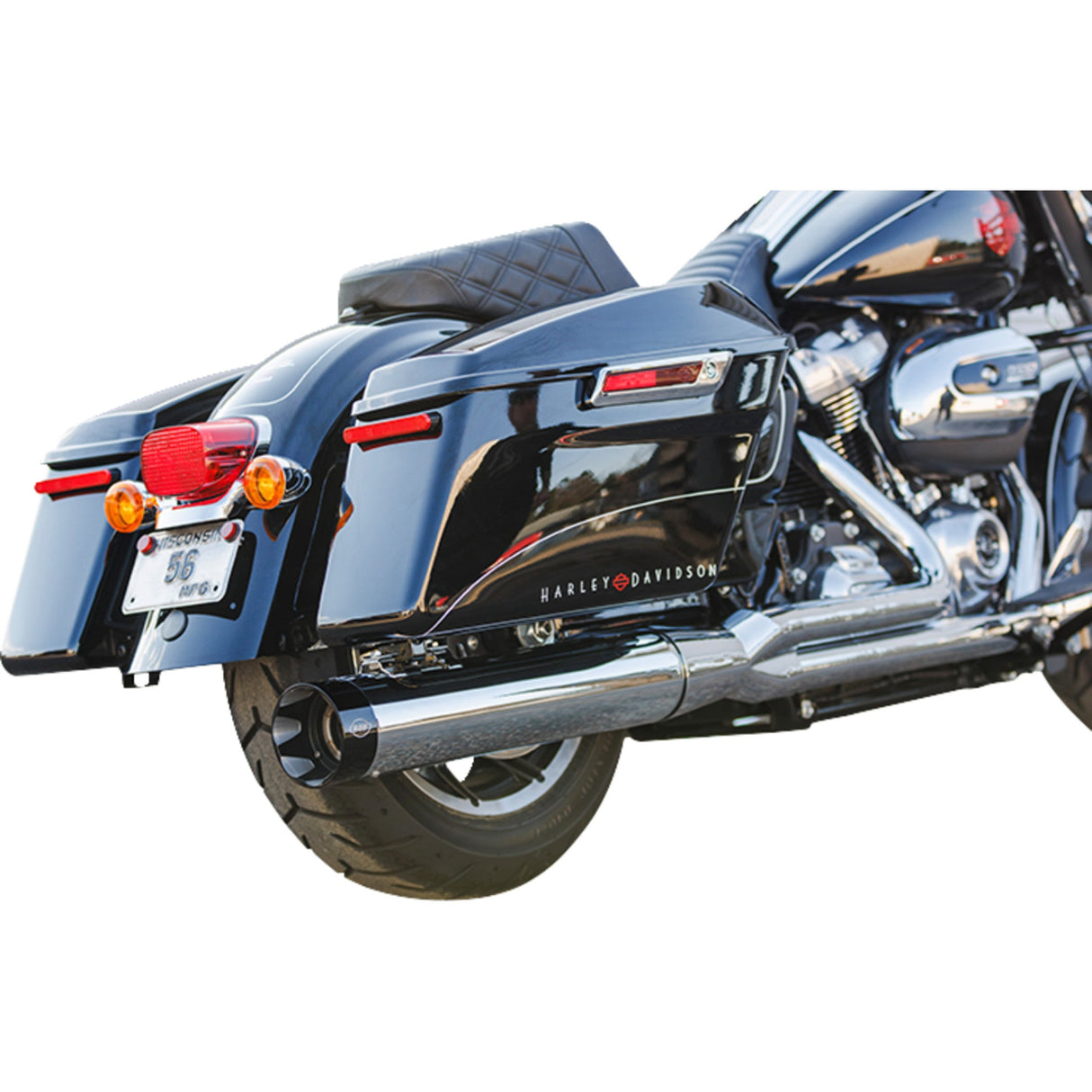 S&S Cycle 2-Into-1 Sidewinder Exhaust System 50-State Chrome M8 Touring - 550-0758 For Harley Touring 2017-2026