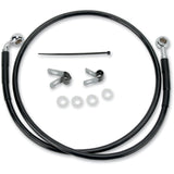 Drag Specialties Stainless Steel Brake Line Kit Front (Upper) Black For Harley Sportster 2004-2010
