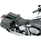Drag Specialties Backrest Compatible Solo Seat — Smooth Solo Seat Smooth Driver Backrest FL FX - 0802-0632 For Harley Softail 2000-2006