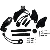 HAWG HALTERS 1622-0537 FCK-S18A-FR-SE Forward Control 18+ softail - black anodized - standard - folding rubber inlay pegs - slotted levr