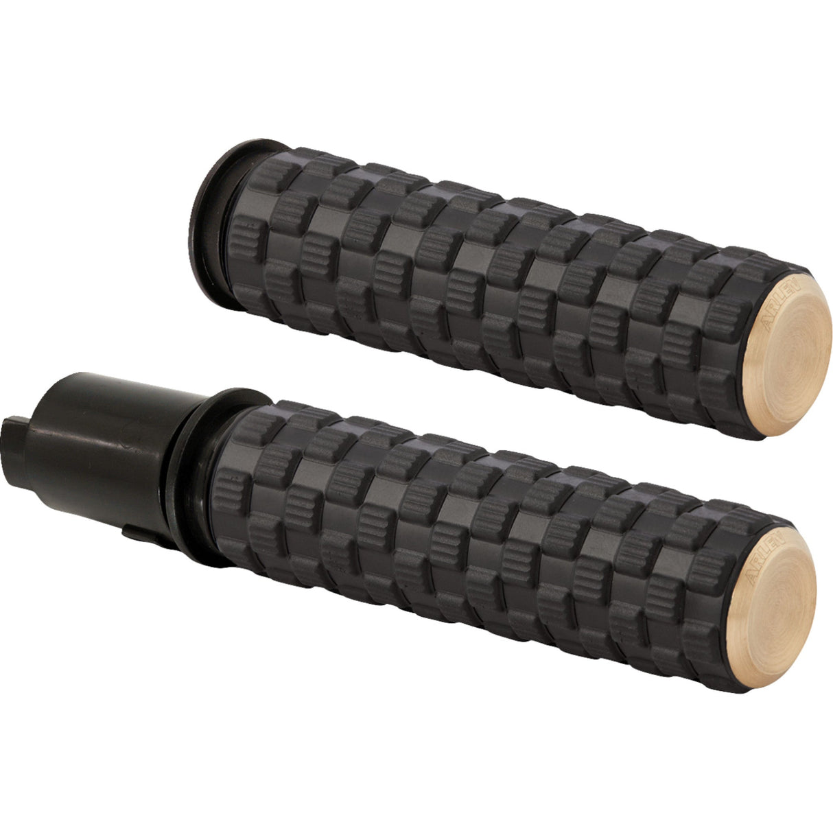 Arlen Ness Air Trax Grips TBW Brass - 500-068 For Harley Touring 2023-2026