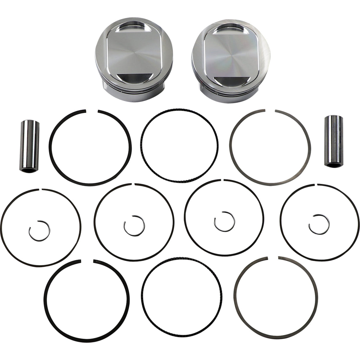 JE Pistons Piston Kit Bored to107" 10.25:1 CR 96"/103" Twin Cam - 317211 For Harley Motorcycles 2009-2017