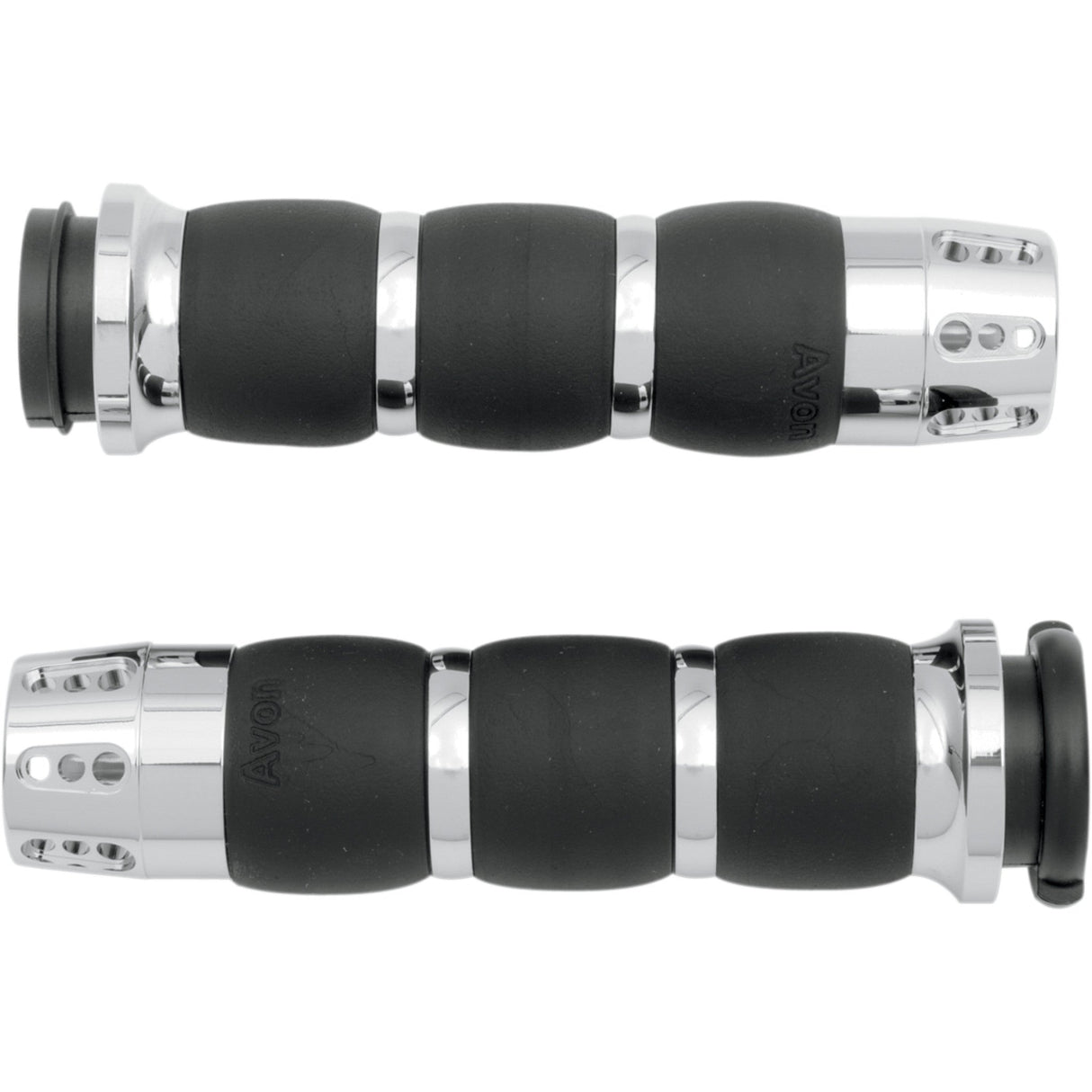 AVON GRIPS 0630-1199 AIR-93-FLY-GAT Gatlin Velvet Air Grips Grips - Gatlin - Velvet Air - TBW - Chrome