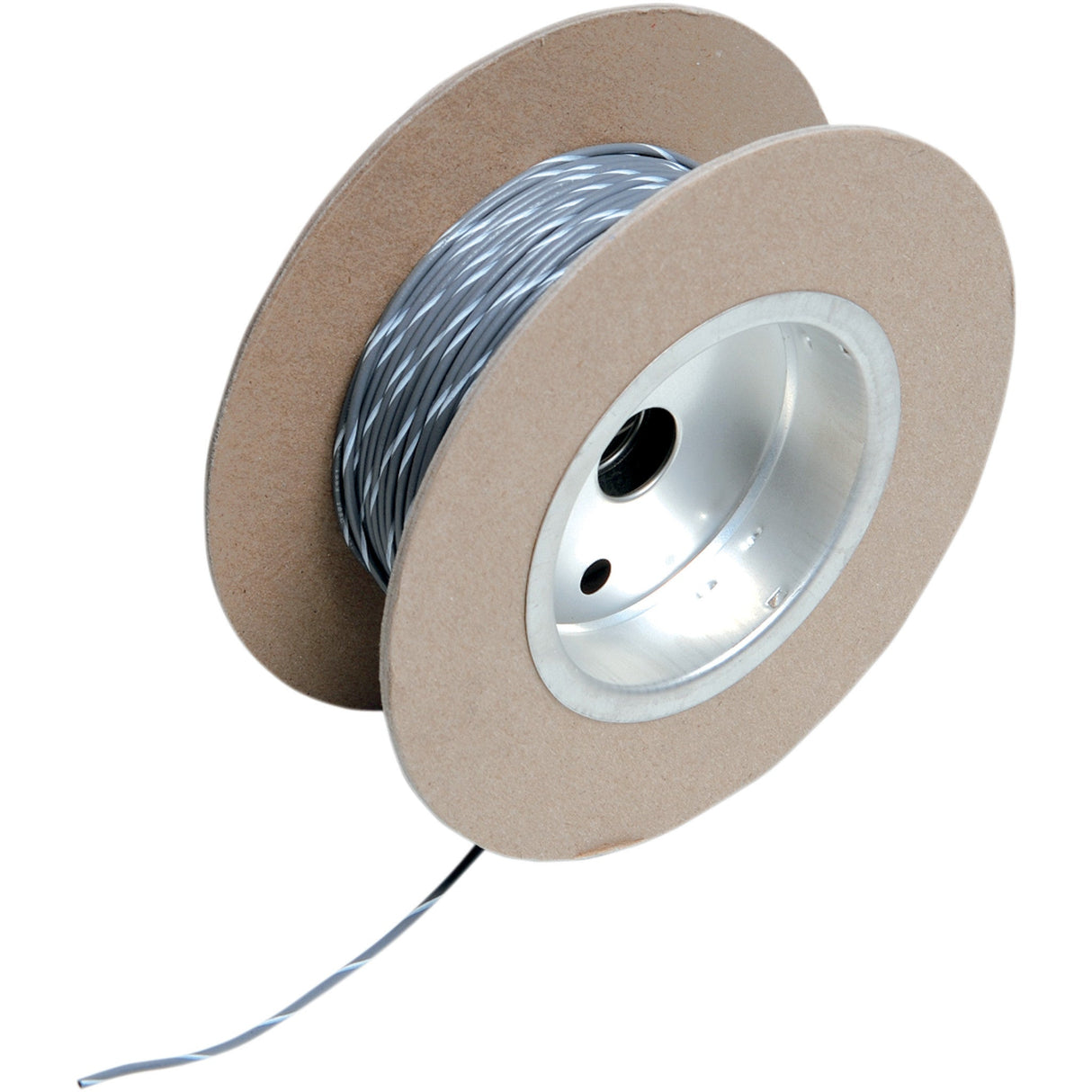 NAMZ 2120-0515 NWR-89-100 OEM Color Wire Spool 100' Wire Spool - 18 Gauge - Gray/White