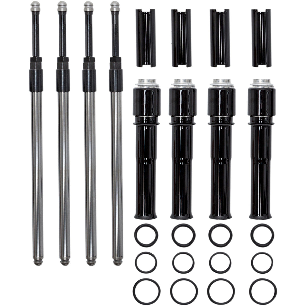 S&S Cycle Quickee Pushrod Kit With Gloss Black Covers M8 - 930-0137 For Harley Motorcycles 2017-2023